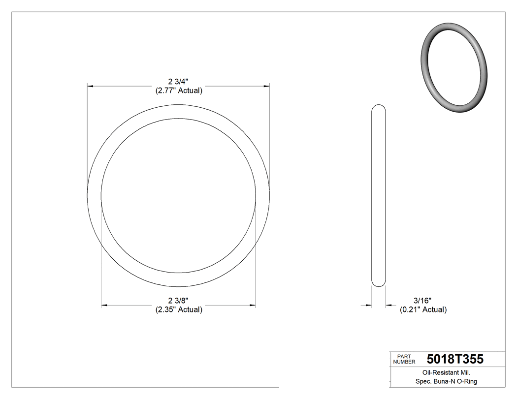 Technical drawing - 5018T355